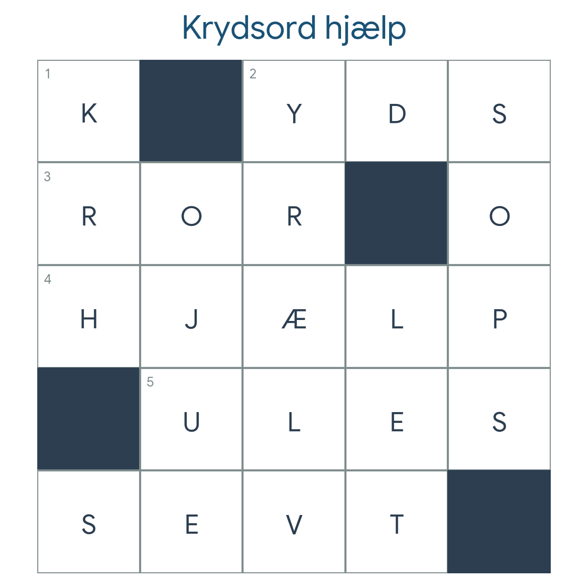 Krydsord hjælp
